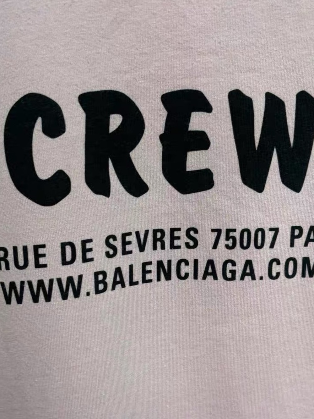 🚩steal Balenciaga Pink 'CREW' Logo Short Sleeve Tee - Picture 3 of 5